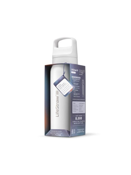 Lifestraw Παγούρι Ανοξείδωτο με Φίλτρο 650ml Λευκό