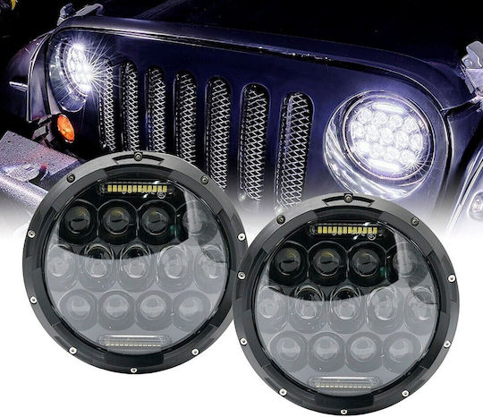 Front Lamp 7" Led Passing, High Beam, Position, Daytime Running Lamp 1 Pc