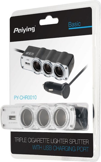 Autostromversorgung 3fach + Usb 12/24v 60w Peiying