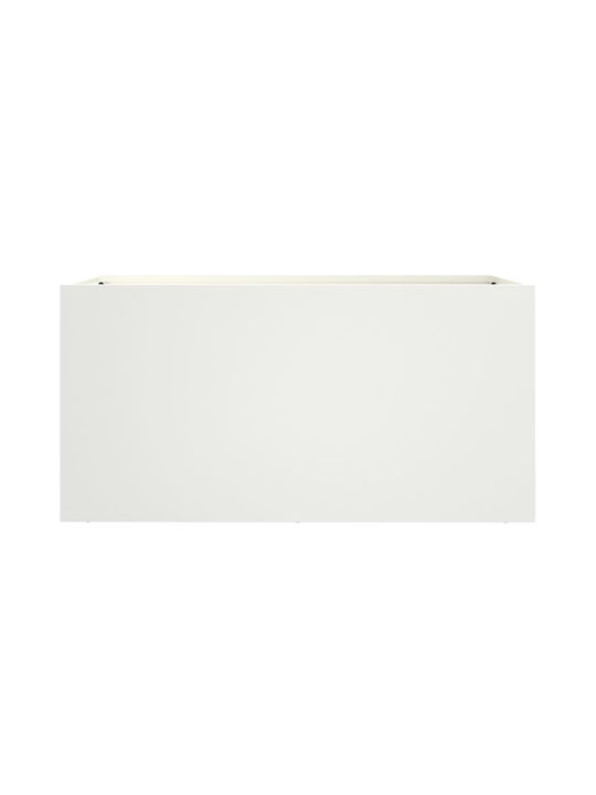 vidaXL Ζαρντινιέρα Μεταλλική Λευκή 62x29x30εκ.