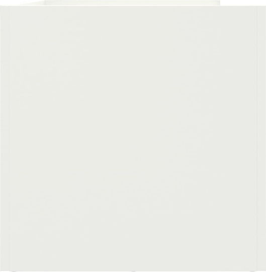 vidaXL Blumenkasten Metallisch White 62x29x30cm.