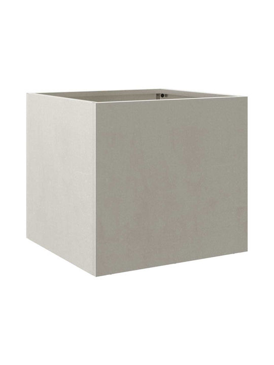 vidaXL Silver Set 2 Planters Metal Silver