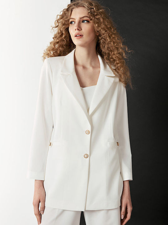 Dejavu Damen Blazer Weiß