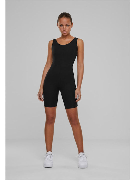 Women's Sleeveless One-piece Shorts Black