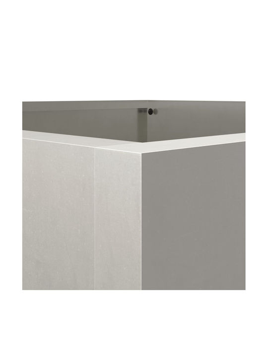 vidaXL Planter Box Metallic Silver 42x75x38cm.