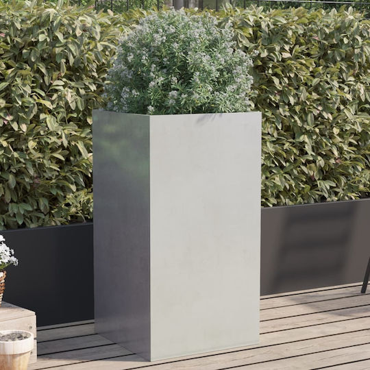 vidaXL Blumenkasten Metallisch Silver 42x75x38cm.