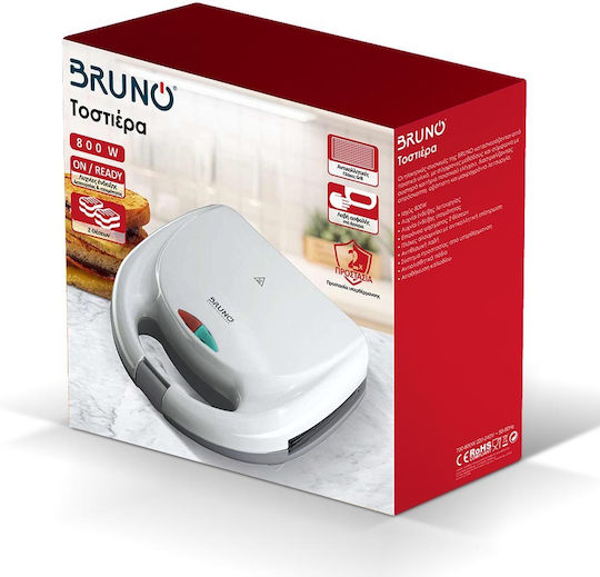 Bruno Sandwichmaker für for 2 Sandwiches Sandwiches 800W Weiß