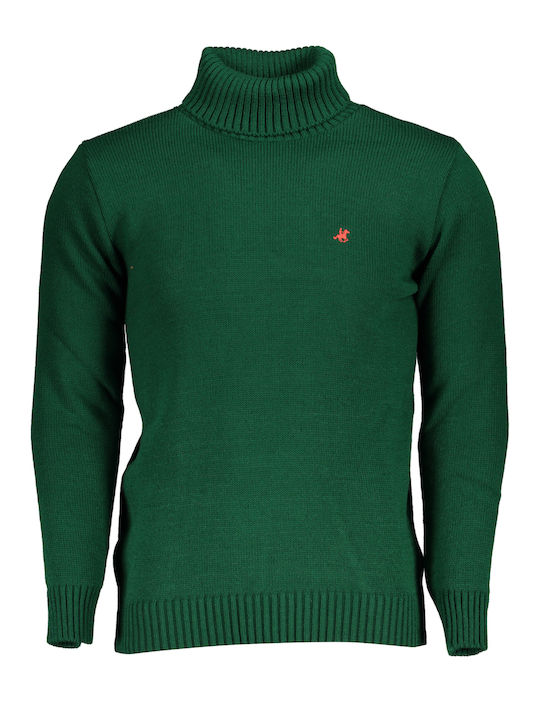 U.S.Grand Polo Club Men's Sweater Turtleneck Green