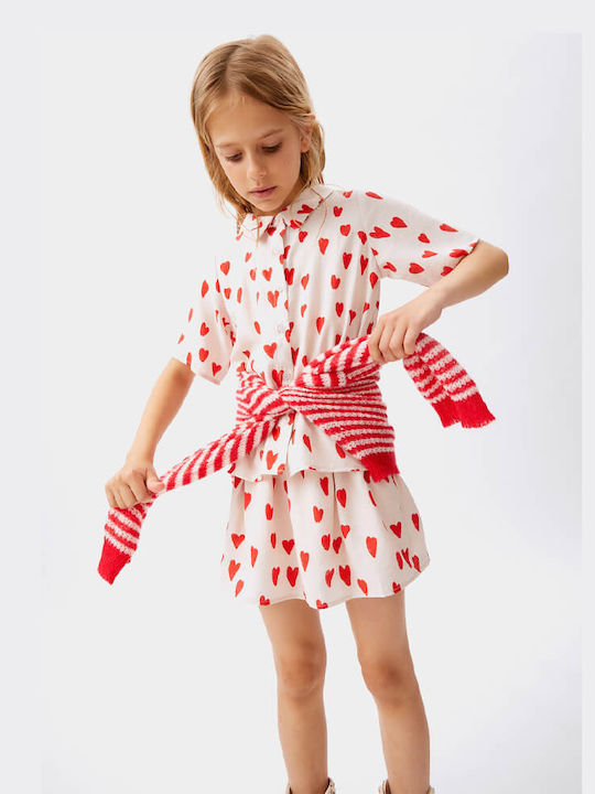 Kids Shirt Short Sleeve Ecru