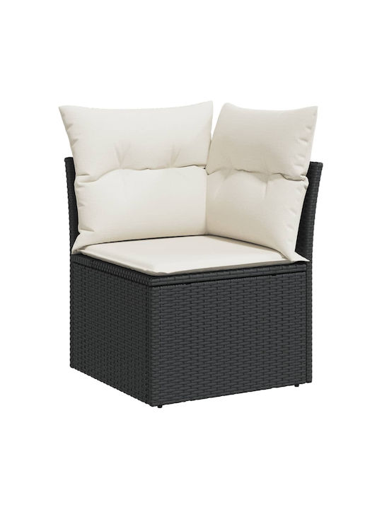 Corner Sofa Outdoor Rattan with Chest and Pillows 55x55x37cm