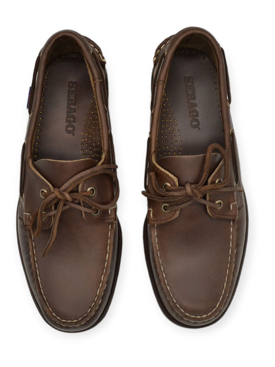 Docksides Portland Waxed Men's Moccasins Brown
