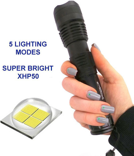 Επαναφορτιζόμενος Φακός LED IP67 με Μέγιστη Φωτεινότητα 10000lm