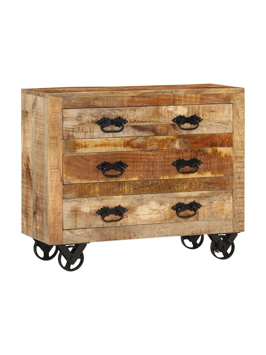 Sideboard made of Solid Wood with Drawers Brown 80x30x65cm