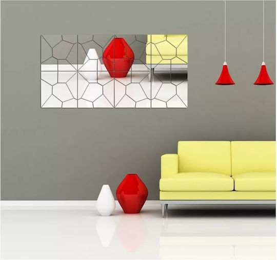 Satz von 28 Pvc-Acrylspiegeln, selbstklebend für Wohndekoration, 50 X 50 Cm, Premium, Original Deals