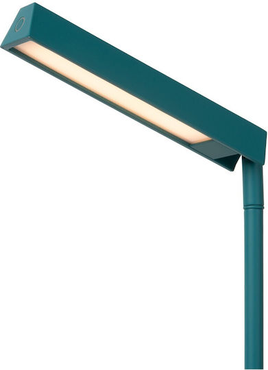 Lucide Lightning Metall Tischlampe LED mit Türkis Schirm und Basis