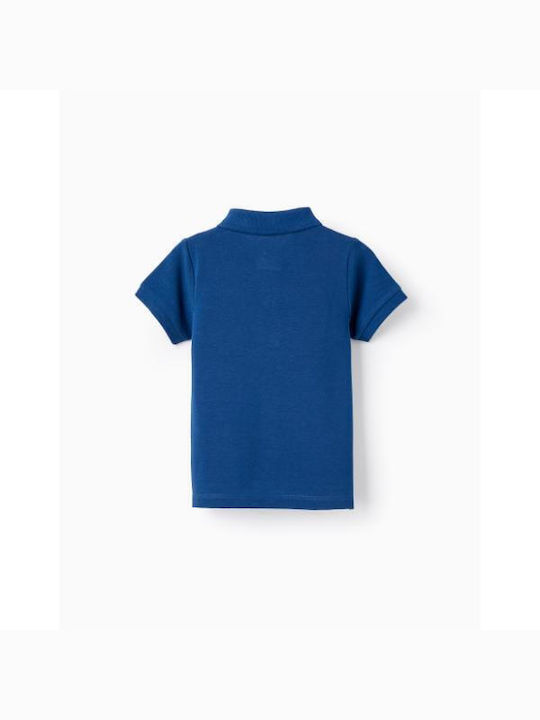 HappyNest Kids Polo Short Sleeve Blue