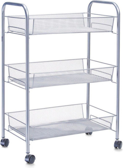 Zeller Lebensmittelregal Metallisch 3 Ebenen Grau Zeller Lebensmittelregal Metallisch 3 Ebenen Grau
