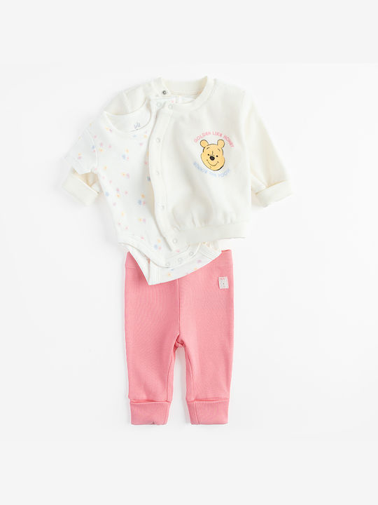 Kids' Set with Pants Winter 2pcs White Winnie Pooh Disney Mich