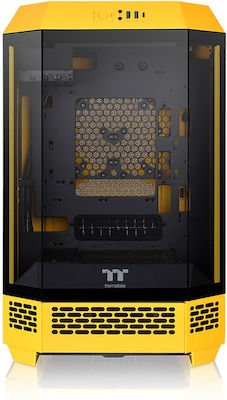 Thermaltake The Tower 300 Bumblebee Gaming Micro Tower Κουτί Υπολογιστή με Πλαϊνό Παράθυρο Κίτρινο