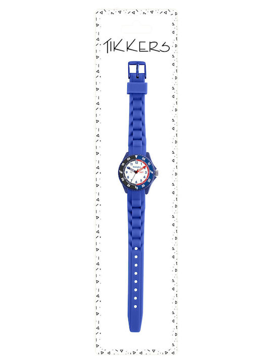 Kinderuhr Tikkers mit blauem Silikonarmband ATK1088