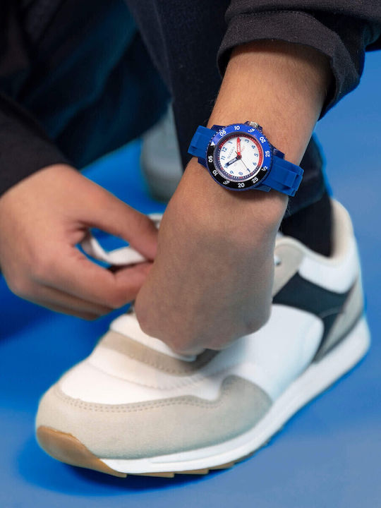 Kinderuhr Tikkers mit blauem Silikonarmband ATK1088