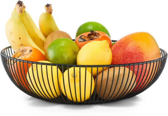 Zeller Obstschale Metallisch Schwarz 28x8x8cm