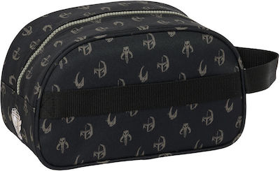 Fabric Black Pencil Case with 1 Compartment