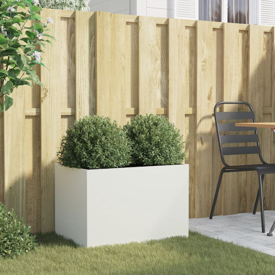vidaXL Blumentopfständer Weiß 62cmx40cmx39cmcm.