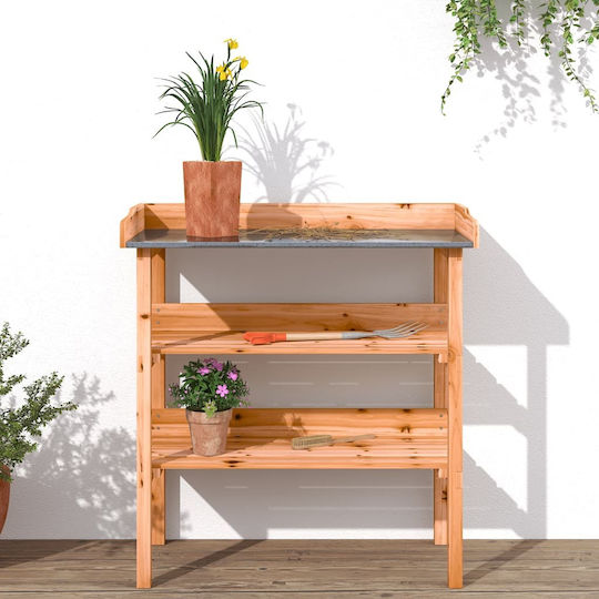 vidaXL Blumentopf-Regal Holz Braun 78cmx38cmx82.5cmcm.