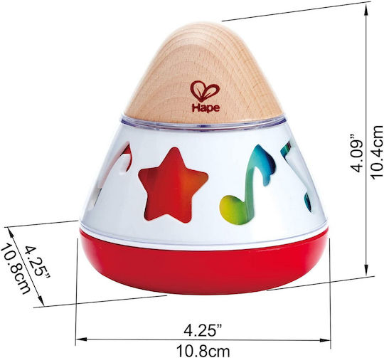 Hape Βρεφικό Παιχνίδι Περιστρεφόμενο από Ξύλο με Μουσική για Νεογέννητα