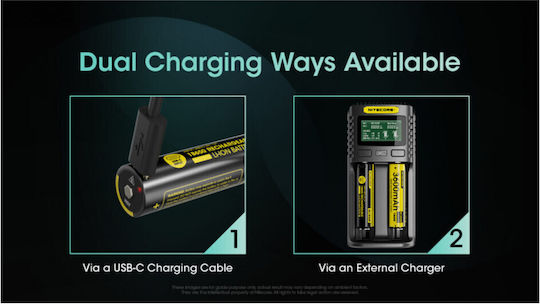 NiteCore Презареждаща батерия 18650 Li-ion 3600mAh 5V 1бр
