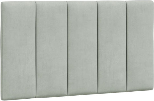 vidaXL Bett Kopfteil aus Stoff Light Gray 90x3x45cm