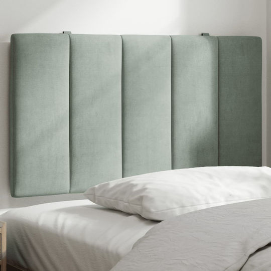vidaXL Fabric Bed Headboard Pillow Light Gray 90x45cm