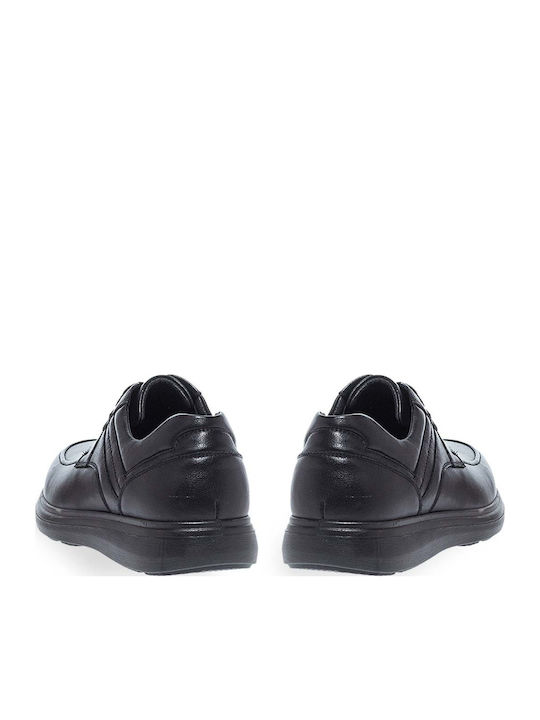 Leder Herren Freizeitschuhe Schwarz