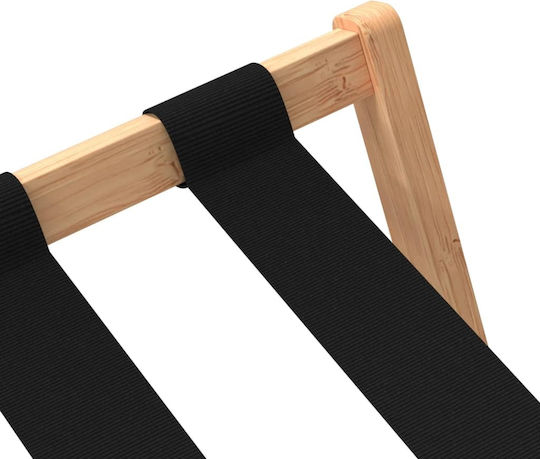 vidaXL Wooden Foldable Hotel Luggage Rack Brown With Dimensions 68x38xH58cm Foldable