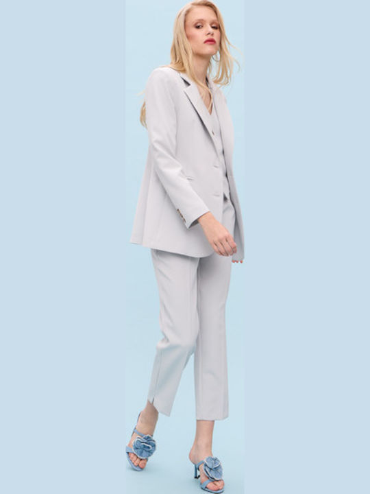 Passager Women's Waisted Blazer Grey