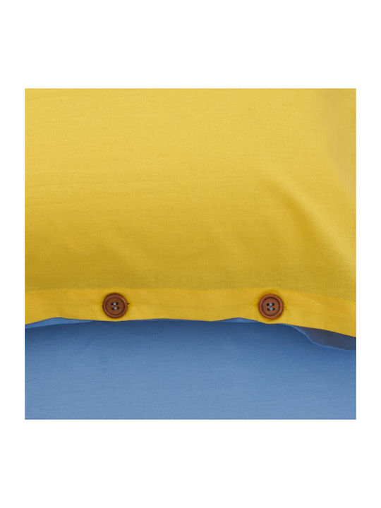 Heinner Sheet Set with 2 Pillowcases Double 200x220cm. Yellow/blue 3pcs