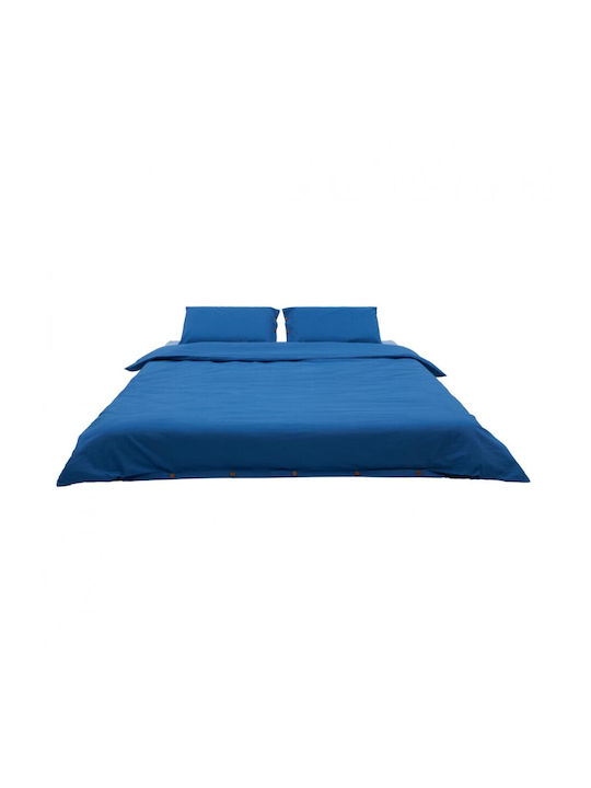 Heinner Σετ Σεντόνια Διπλά 200x220εκ. Blue (4τμχ)