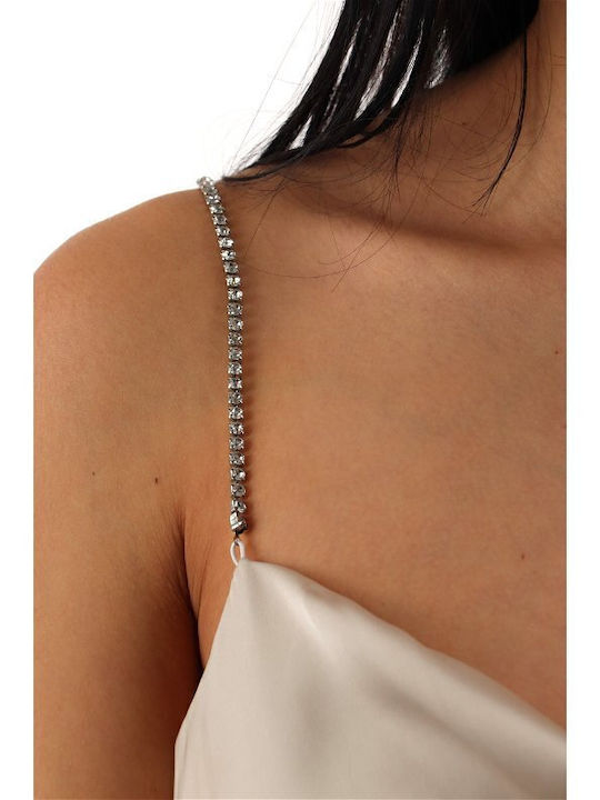 Women's Summer Blouse with Straps Ecru