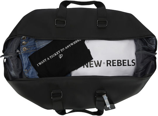 New Rebels Σακ Βουαγιάζ 58lt Μαύρο με Ρόδες Υφασμάτινο Μ54xΠ20xΥ36εκ.