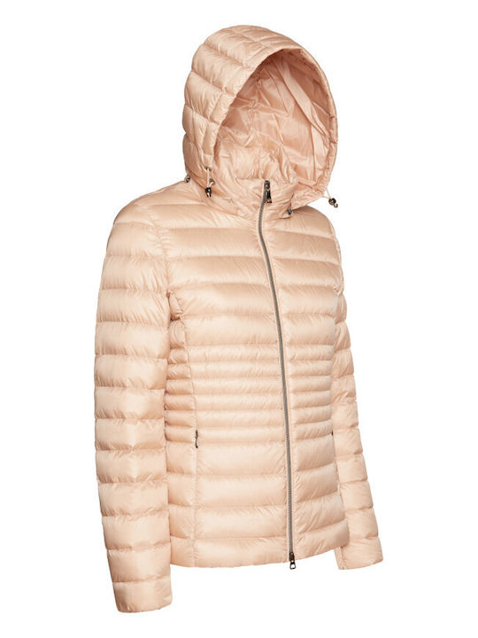 Jaysen Kurzes Damen Puffer Jacke für Winter Rosa