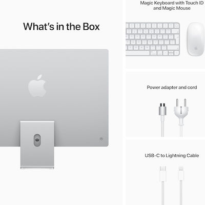 Apple iMac 24" 2021 (M1/8GB/256GB SSD/8-Core GPU/macOS) Silver GR