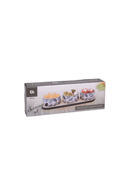 Excellent Houseware Ορντεβιέρα από Πορσελάνη Μαύρη Π28.5xΜ10xΥ1.5cm Excellent Houseware Ορντεβιέρα από Πορσελάνη Μαύρη Π28.5xΜ10xΥ1.5cm