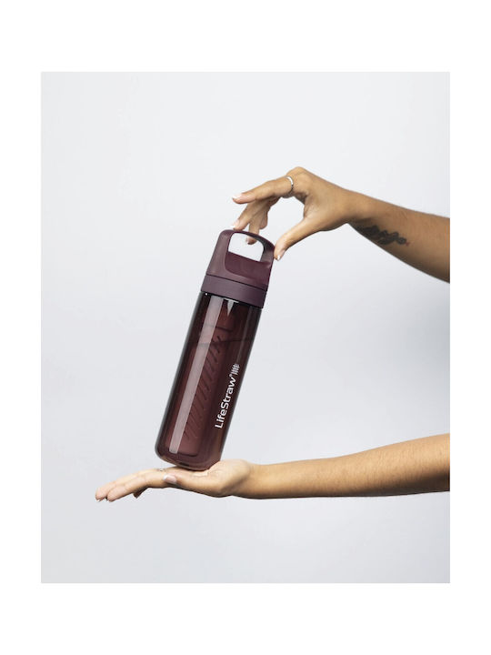 Lifestraw Παγούρι Πλαστικό με Στόμιο και Φίλτρο 650ml Μπεζ