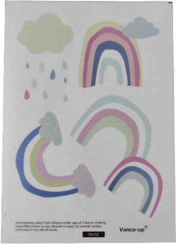 Set de 24 de autocolante autoadezive Rainbow pentru copii, multifuncționale, Original Deals®