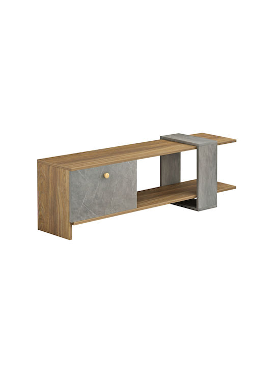TV Stand Henriette Melamine Natural-stone Texture L120xW25xH37cm