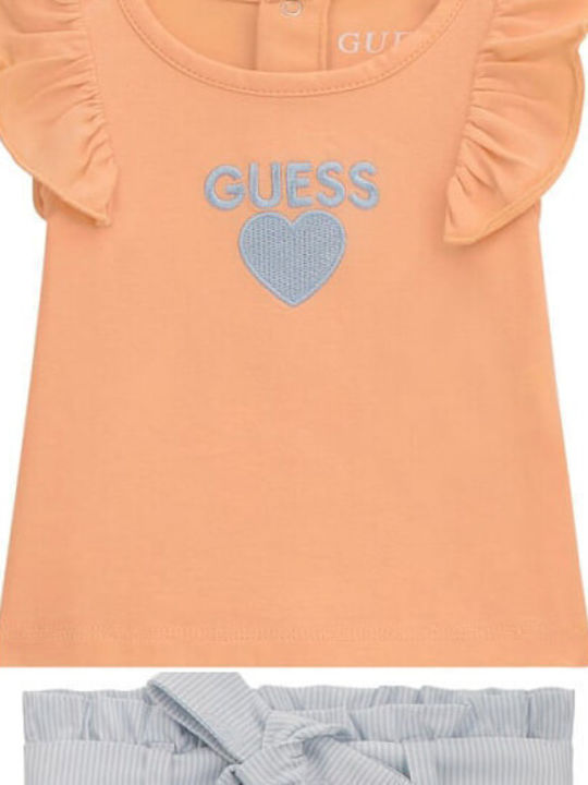 Guess Kinder Set mit Shorts Sommer 2Stück Peaches