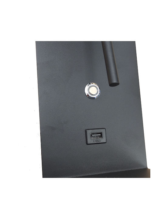 Alphab2b Modern Leuchte Wand mit Integrierter LED und Warmweißes Licht Schwarz 12x16.5x12cm
