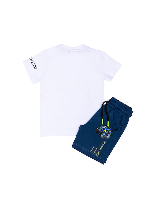 Sprint Kids Set with Shorts Summer 2pcs white