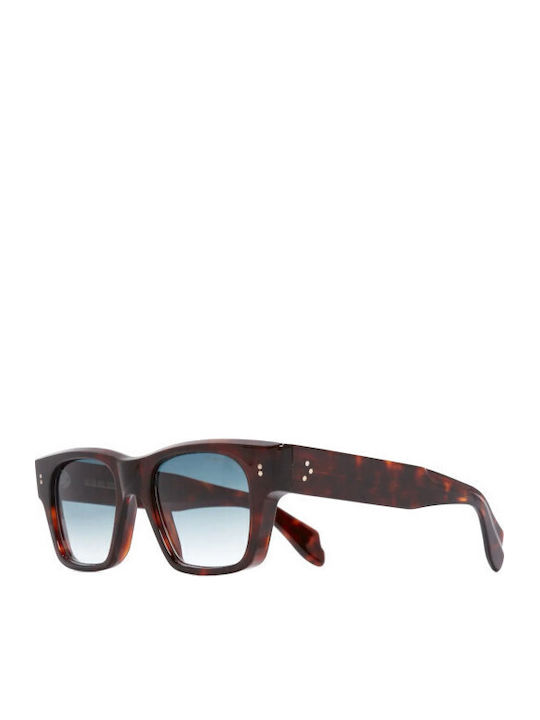 Unisex Ochelari de soare cu Maro Tortoise Cadru și Albastru Degrade Lentilă